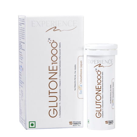 Glutone 1000 Setria Glutathione & Vitamin C Effervescent Tablets - For Skin Glowing & Brightening