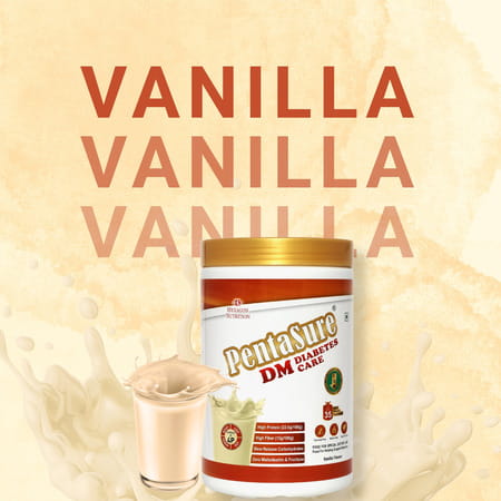 Pentasure Dm Diabetes Care | Nutritional Drink Manages Blood Sugar | Vanilla Flavor | Jar |1 Kg