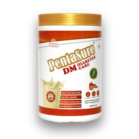 Pentasure Dm | Diabetes Protein Powder For Sugar Control | Vanilla Flavour | Jar | 1kg