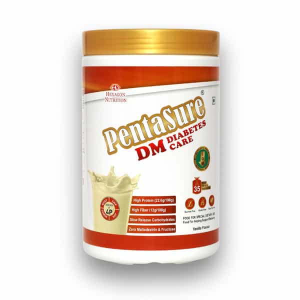 Pentasure Dm | Diabetes Protein Powder For Sugar Control | Vanilla Flavour | Jar | 1Kg