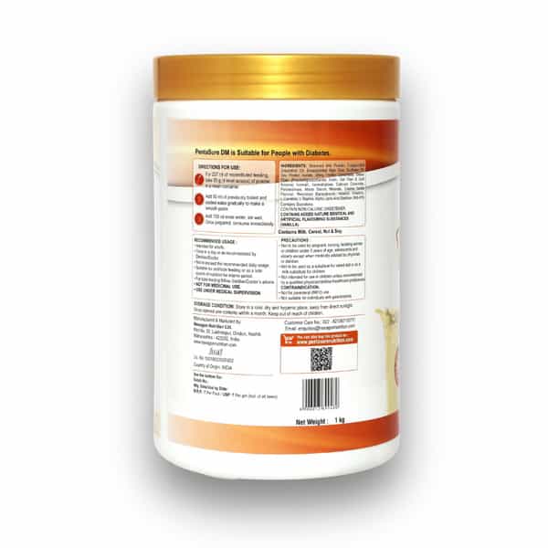 Pentasure Dm | Diabetes Protein Powder For Sugar Control | Vanilla Flavour | Jar | 1Kg