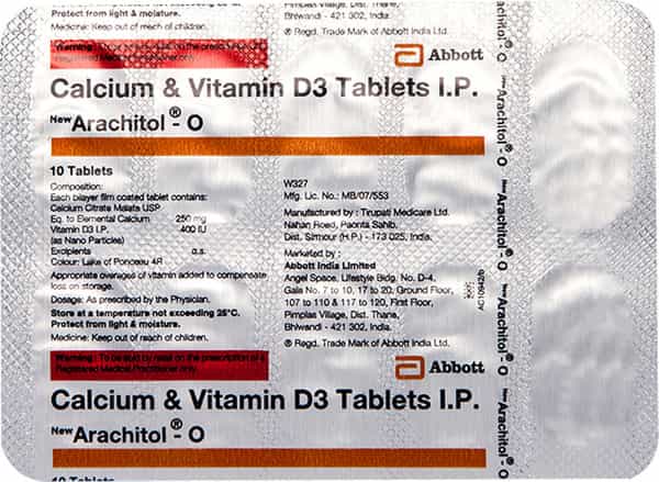 New Arachitol O Strip Of 10 Tablets
