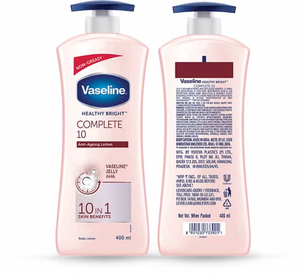 Vaseline Healthy Bright Complete 10 Body Lotion Bottle Of 400 Ml