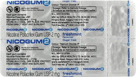 Nicogum 2mg Freshmint Sf Chew Gum 10's