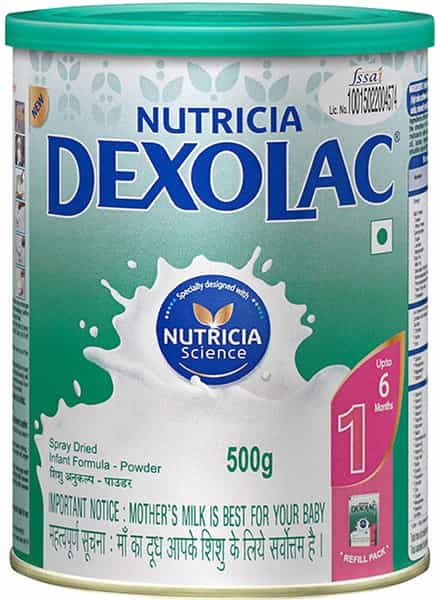 Dexolac Stage 1 Infant Formula (Upto 6 Months) Tin - 500Gm