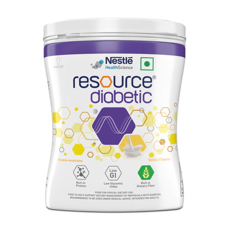 Nestle Resource Diabetic Vanilla Flavour Protein Powder Box Of 400g Refil