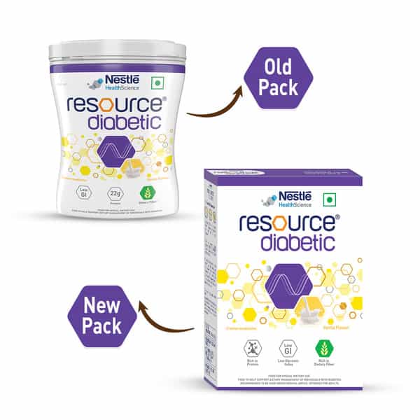 Nestle Resource Diabetic Vanilla Flavour Protein Powder Box Of 400G Refil