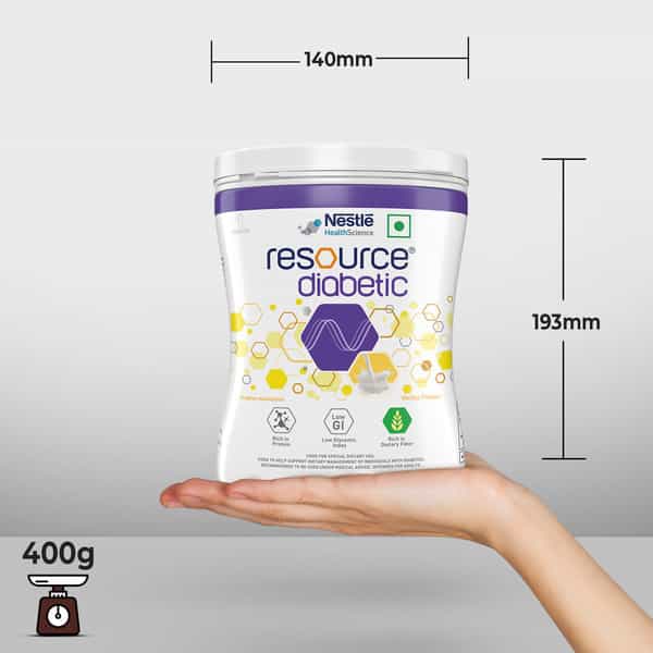 Nestle Resource Diabetic Vanilla Flavour Protein Powder Box Of 400G Refil