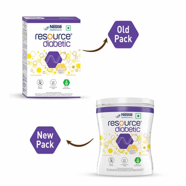 Nestle Resource Diabetic Vanilla Flavour Protein Powder Box Of 400G Refil