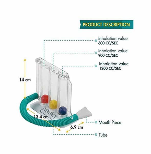 Spirometer Three Ball 1'S