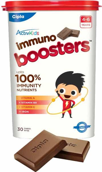 Cipla Activkids Immuno Boosters Nutrition Bar 4-6 Years Container Of 30 'S