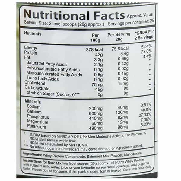Nutrix Whey Protein Formulation Pow 1Kg
