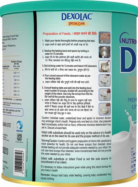 Dexolac Special Care Baby Food Tin Of 500 G