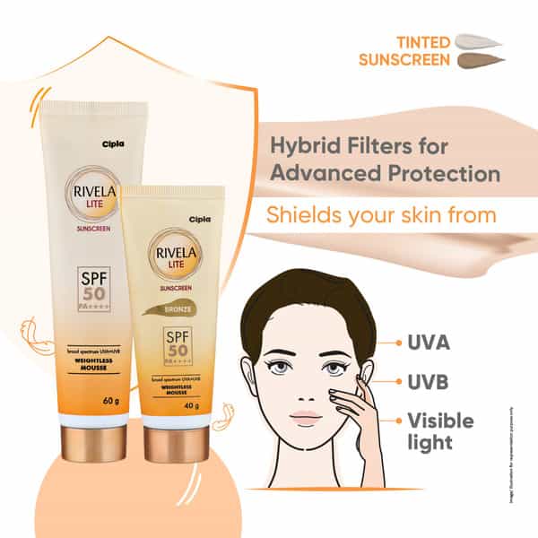 Rivela Lite | Spf 50 | Sunscreen Cream | 60 Gm