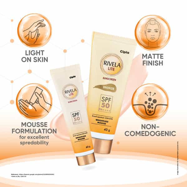 Rivela Lite | Spf 50 | Sunscreen Cream | 60 Gm