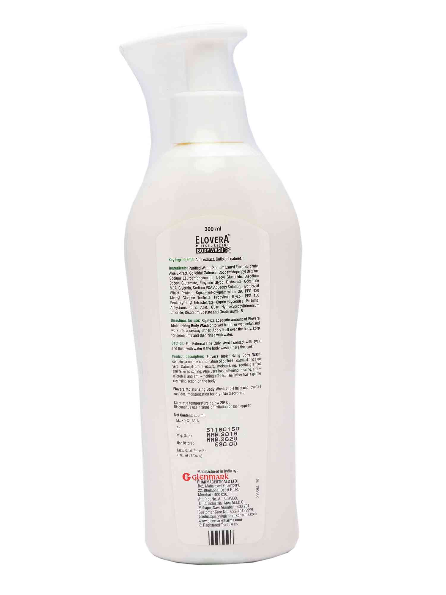 Buy Elovera Moisturizing Body Wash Bottle Of 300 Ml Online & Get Upto