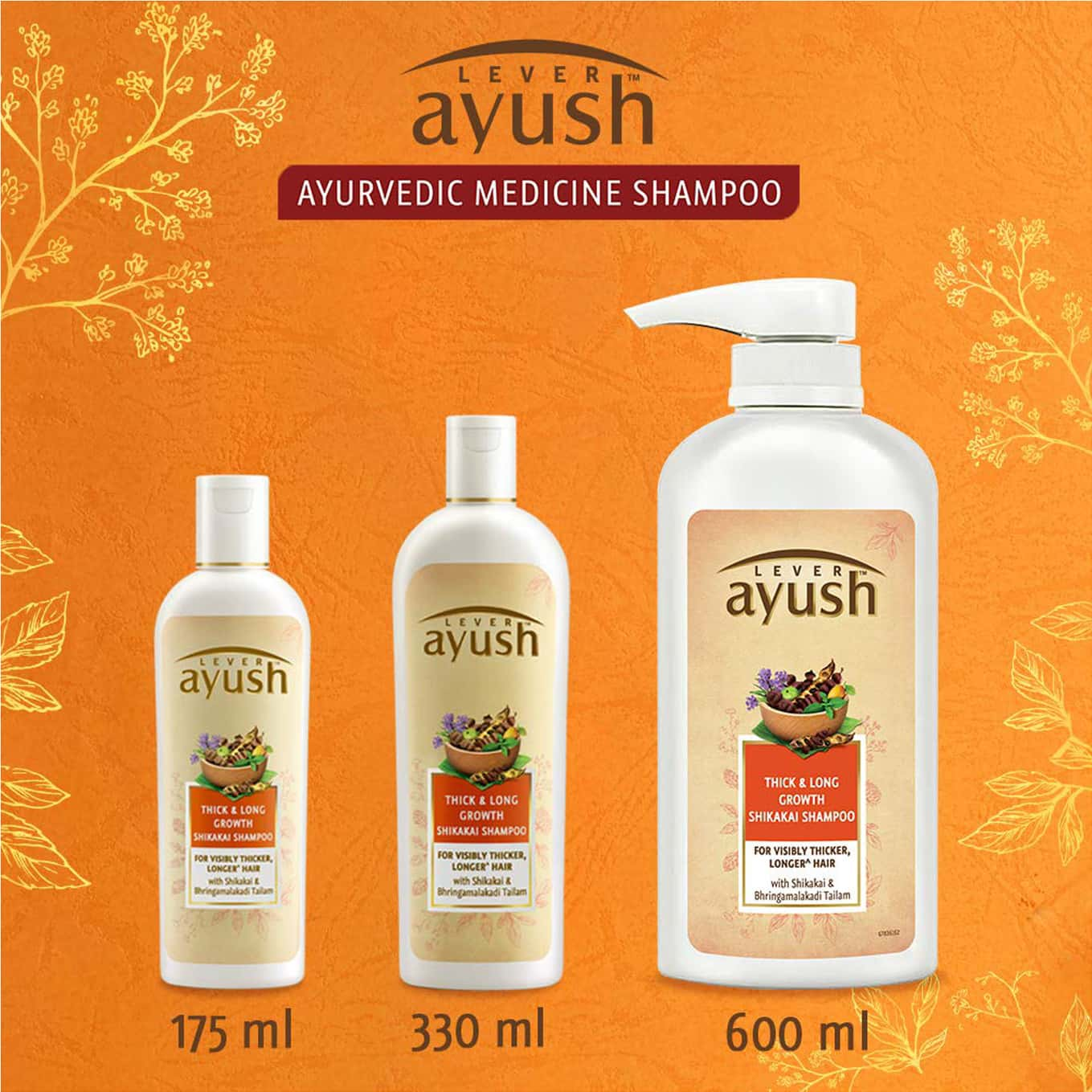 Ayush Thick & Long Growth Shampoo 175ml