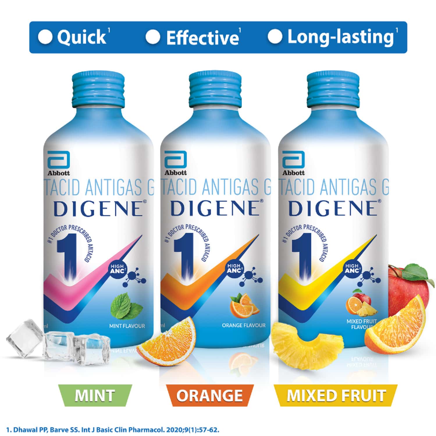 Buy DIGENE GEL ACIDITY & GAS RELIEF SUGAR FREE - 450ML ORANGE FLAVOUR ...