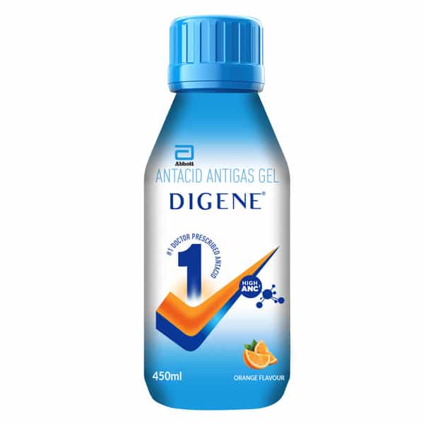 Digene Gel Acidity & Gas Relief Sugar Free - 450Ml Orange Flavour