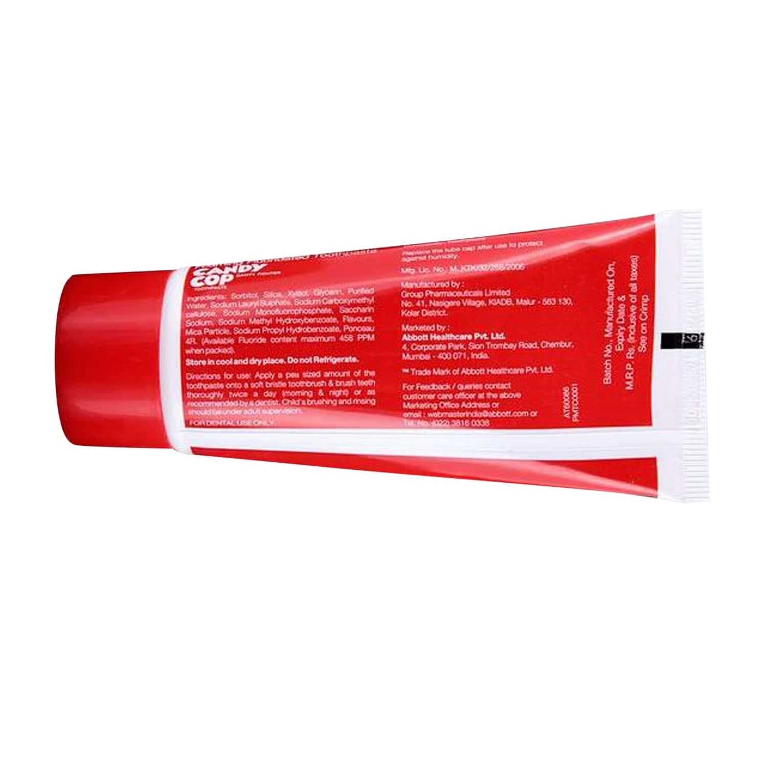 Buy CANDYCOP BUBBLEGUM FLAVOUR TOOTHPASTE 70GM Online & Get Upto 60