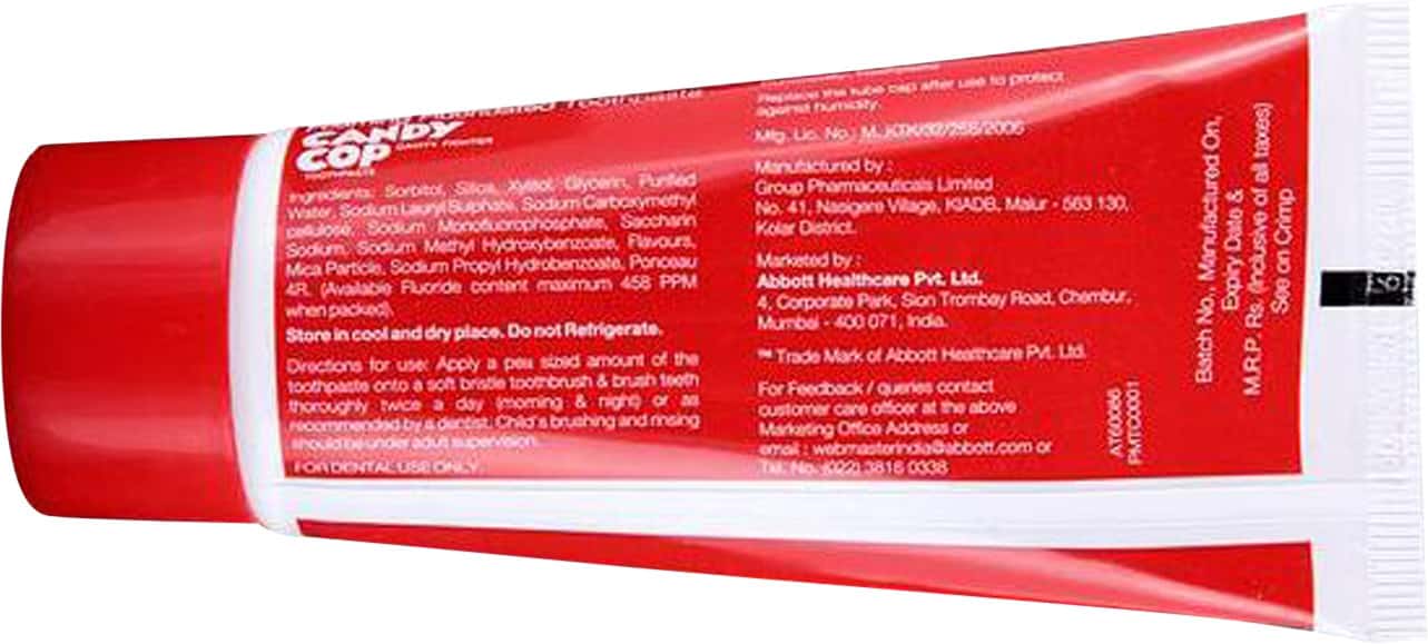 Buy CANDYCOP BUBBLEGUM FLAVOUR TOOTHPASTE 70GM Online & Get Upto 60
