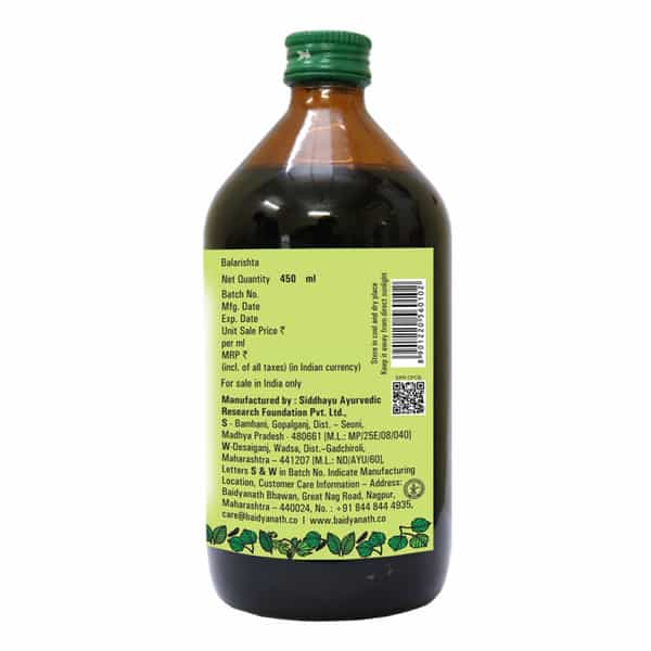 Baidyanath Asli Ayurved Balarishta | Bottle | 450 Ml