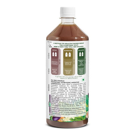 Kapiva Dia Free Juice | 1L | Clinically Proven Diabetes Care | Amla | Karela | Jamun & 8 More