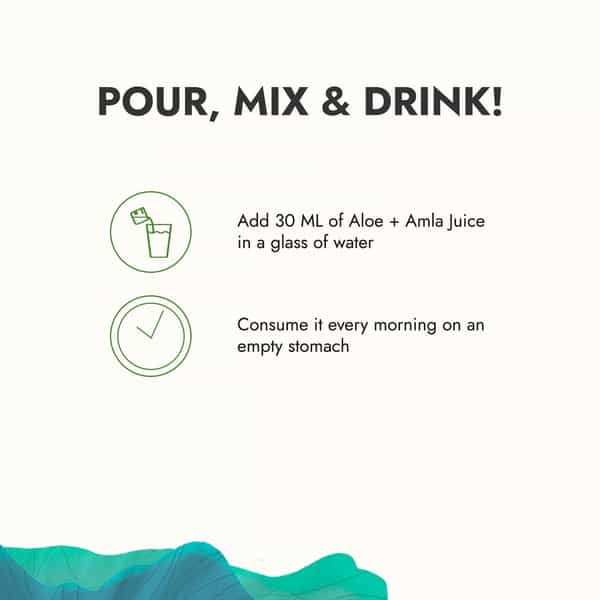 Kapiva Aloe Vera + Amla Juice Boosts Immunity - No Added Sugar - 1 L