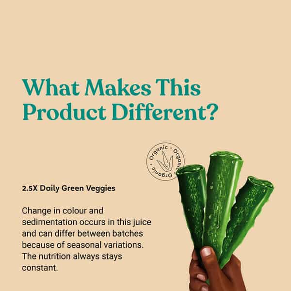 Kapiva Aloe Vera Wheatgrass Juice Natural Detoxifier No Added Sugar - 1 L