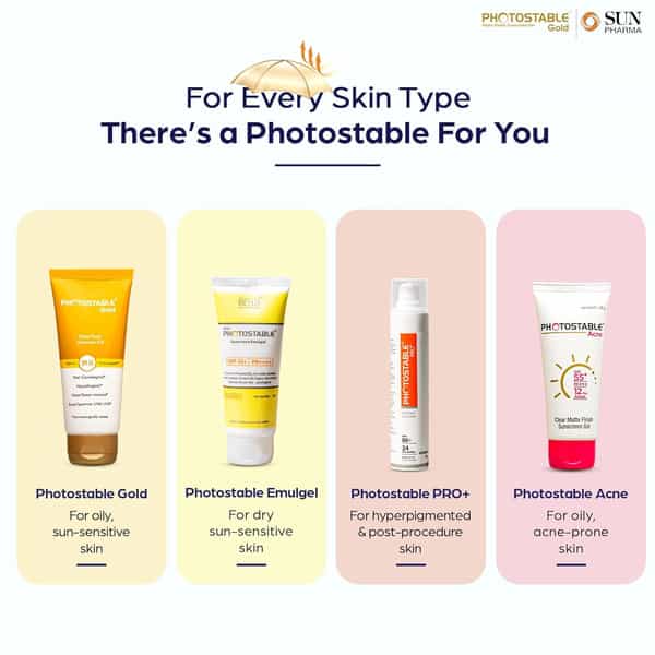 Photostable Gold | Spf 55 | Matte Finish Sunscreen Gel 50 Gm