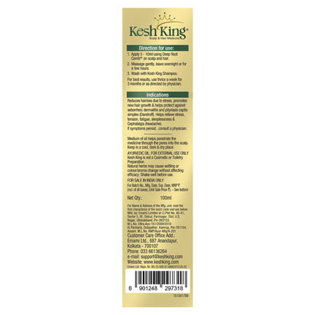 Kesh King Gold Ayurvedic Hair Oil With 21 Herbs And Gro-Biotin 100 Ml