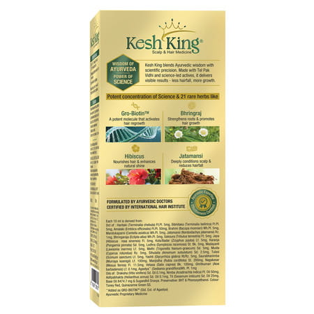 Kesh King Gold Ayurvedic Hair Oil With 21 Herbs And Gro-Biotin 100 Ml