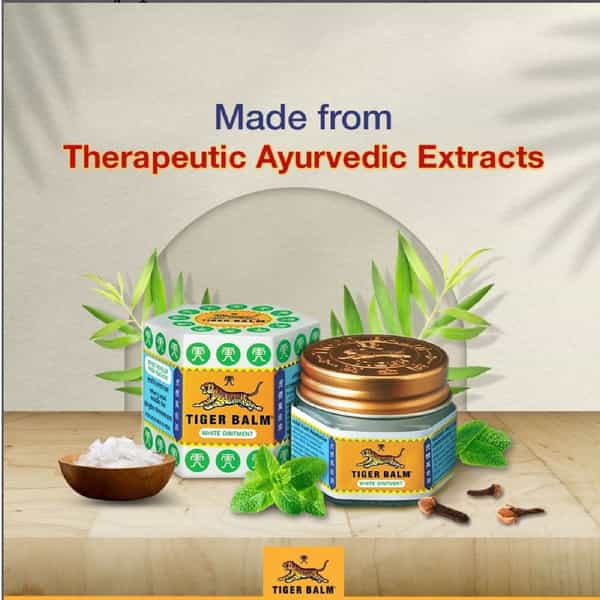 Tiger Balm White Ointment| Ayurvedic Pain Relief Balm | 9Ml