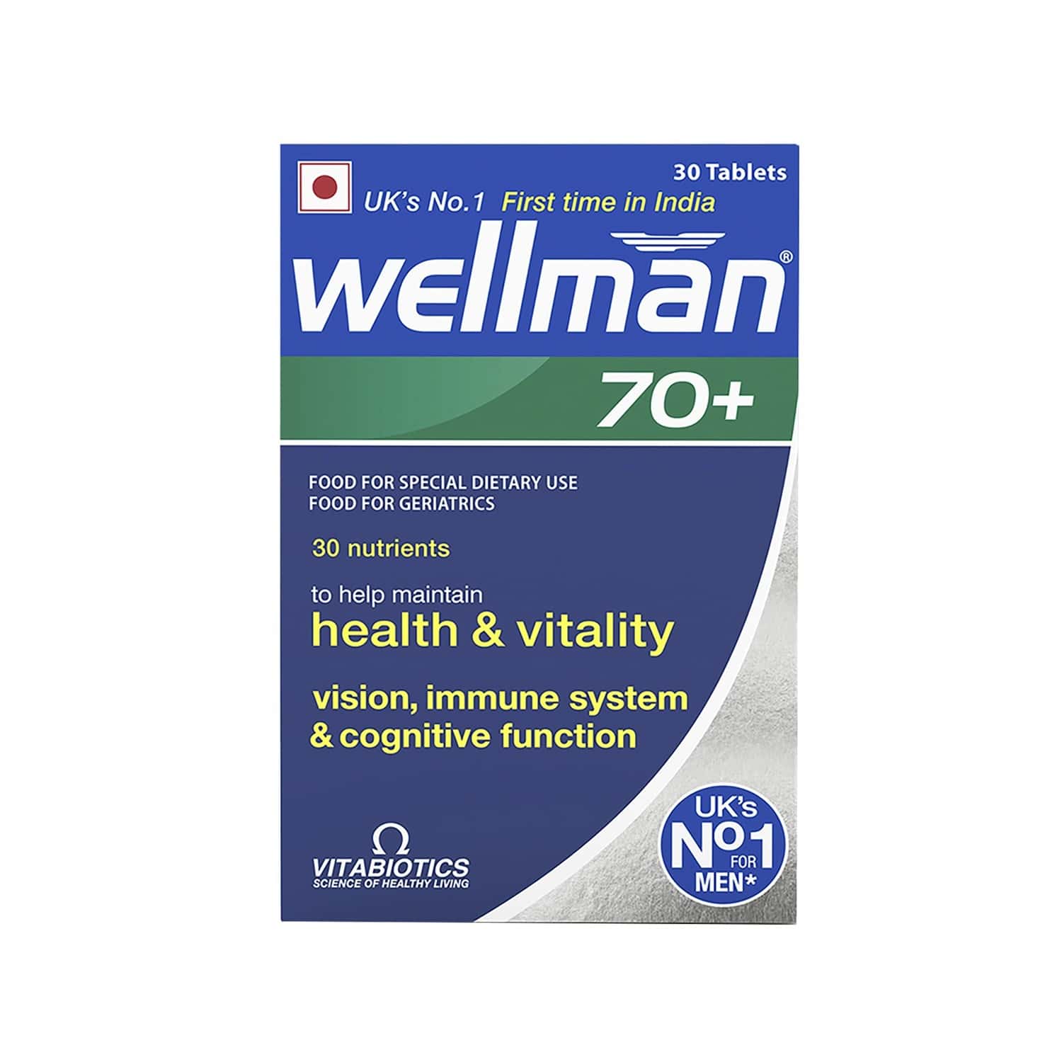 Buy Wellman 70+ Health Supplement Tablets Bottle Of 30 Online & Get