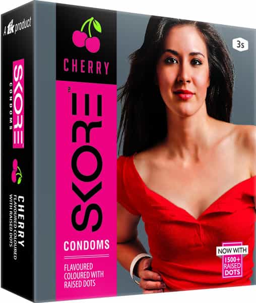 Skore Cherry With 1500+ Raised Dots Pack Of 3