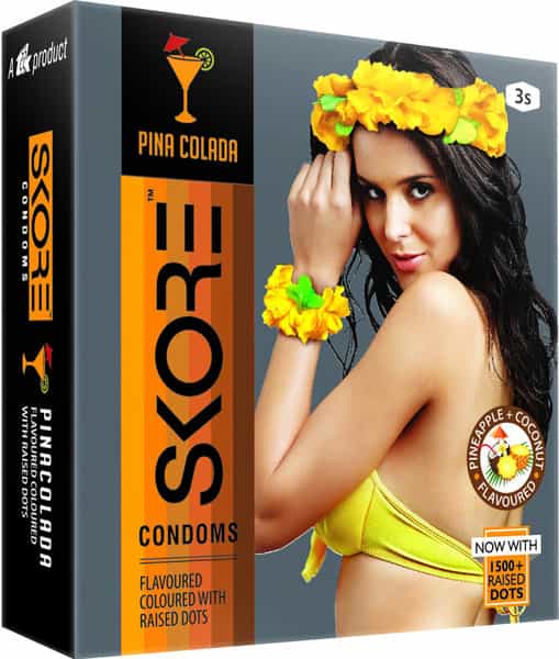 Skore Pinacolada With 1500+ Raised Dots Pack Of 3