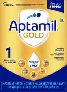 Aptamil Gold 1 Infant Formula Powder With Prebiotics (upto 6 Months) Stage 1-400g Bag-in-box