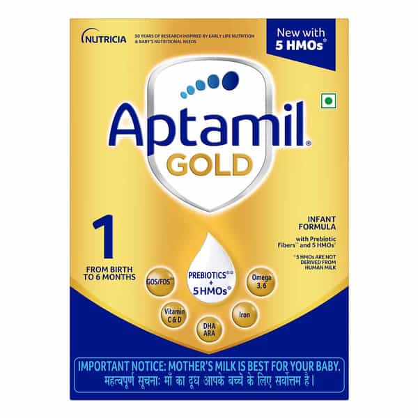 Aptamil Gold | 1 Infant Formula With Prebiotics | From Birth To 6 Months | Box 400 Gm