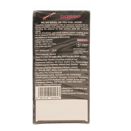 Kamasutra Dotted Box Of 20 Condoms