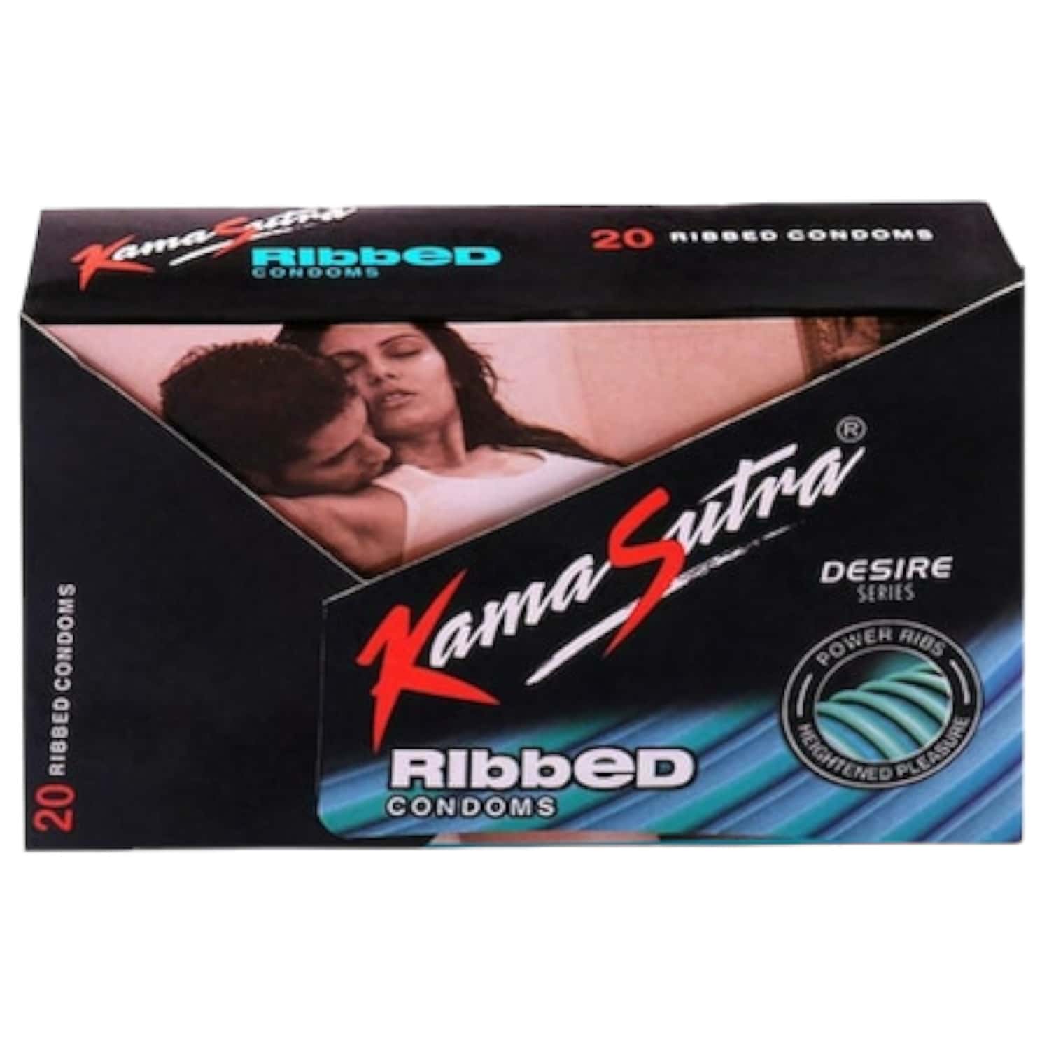 Kamasutra Ribbed Box Of 20 Condoms