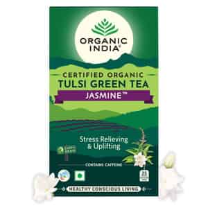 Organic India Tulsi Jasmine Green Tea Bags Packet Of 25