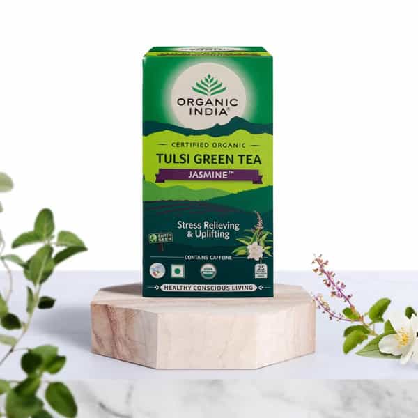 Organic India Tulsi Jasmine Green Tea Bags Packet Of 25