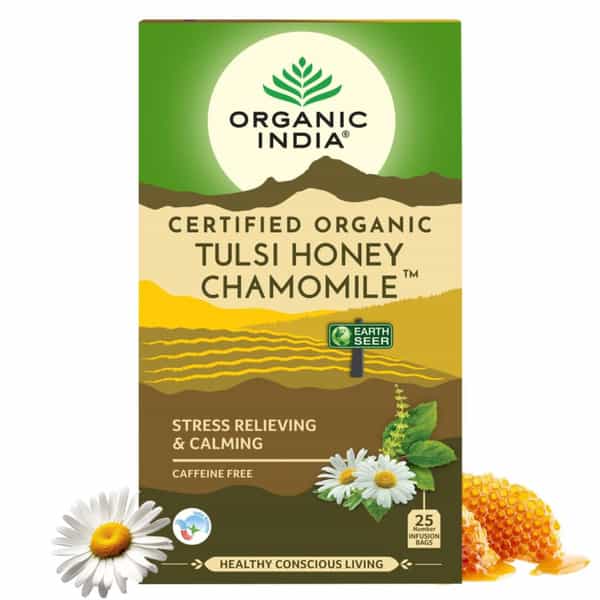 Organic India Tulsi Honey Chamomile Tea Bag 25'S Box