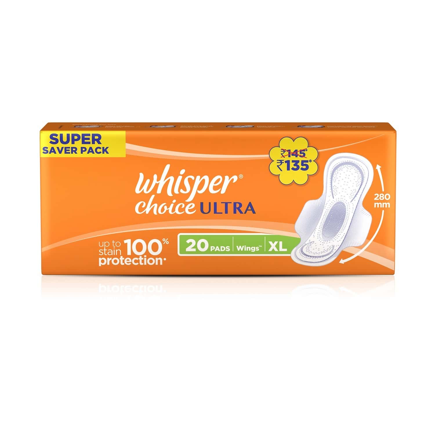 Buy Whisper Choice Ultra Wings Size Xl Sanitary Pads Packet Of 20