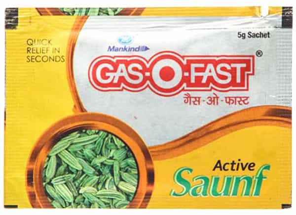 Gas-O-Fast Active Saunf Antacid Sachet Of 5 G