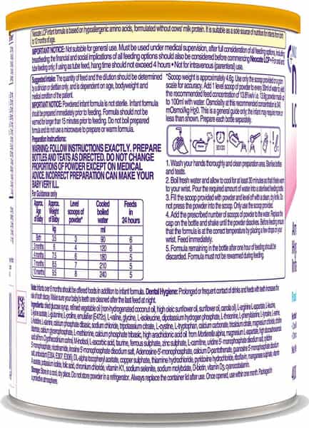 Neocate Lcp Baby Food Tin Of 400 G