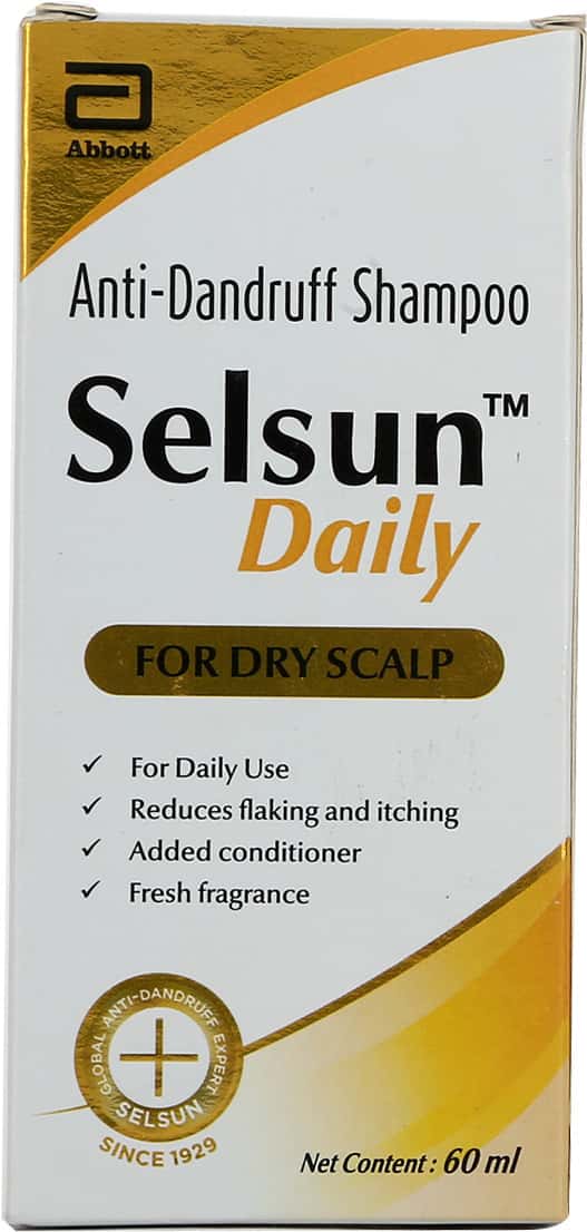 Selsun Daily Anti-Dandruff Shampoo For Dry Scalp Bottle Of 60ml