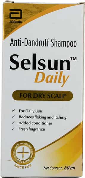 Selsun Daily Anti-Dandruff Shampoo For Dry Scalp Bottle Of 60Ml