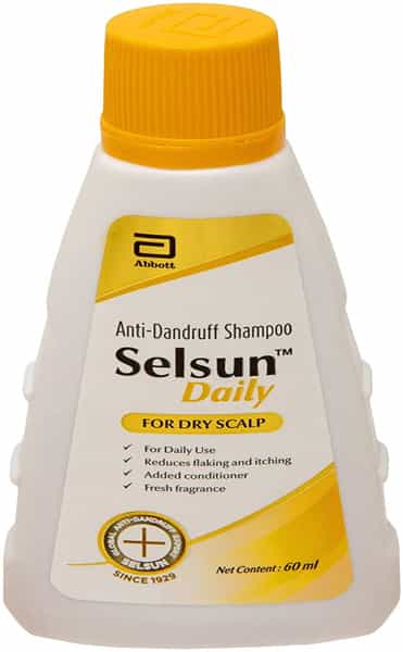Selsun Daily Anti-Dandruff Shampoo For Dry Scalp Bottle Of 60Ml