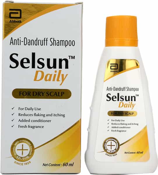 Selsun Daily Anti-Dandruff Shampoo For Dry Scalp Bottle Of 60Ml